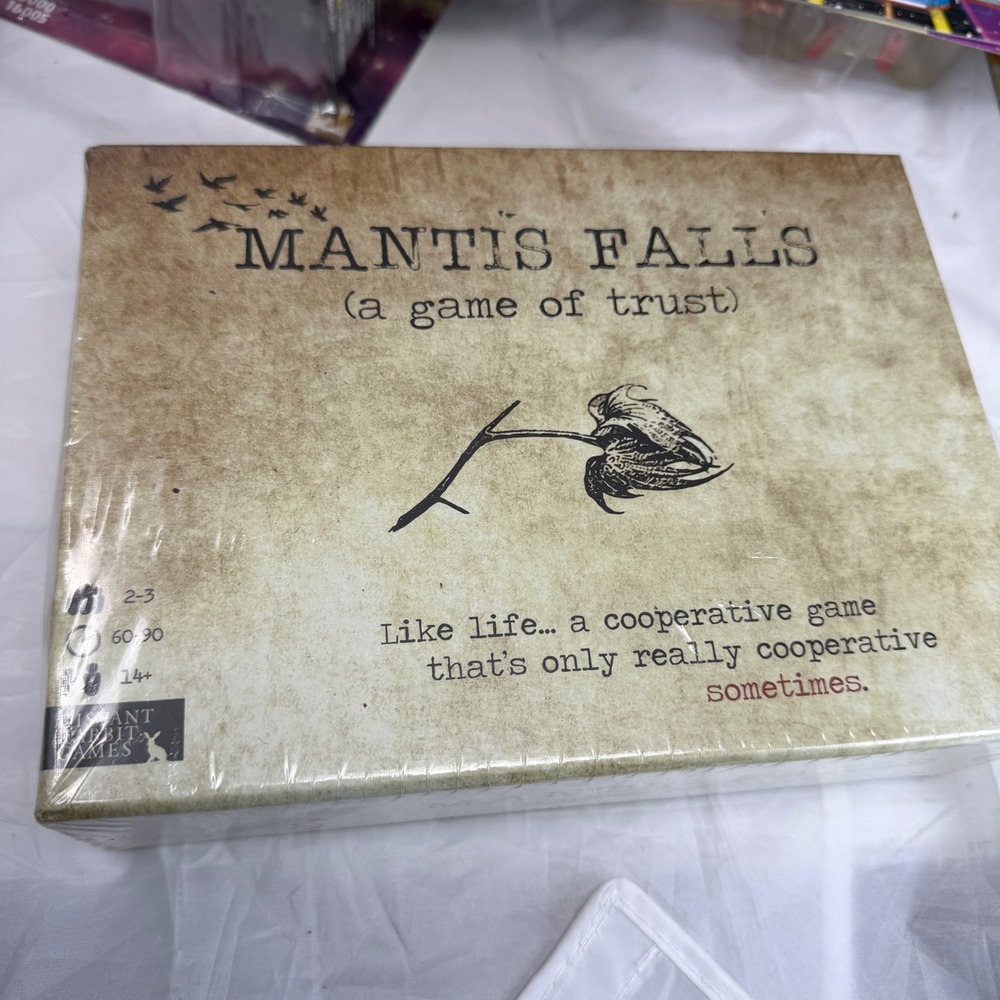 Mantis Falls a game of trust Distant Rabbit Games 1940s Noir Card Game New